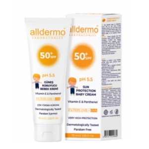 Alldermo Güneş Koruyucu Bebek Kremi Vitamin E & Panthenol SPF50+ 75 ml - Alldermo