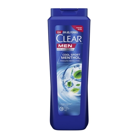 Clear Men Kepeğe Karşı Etkili Şampuan Cool Sport Menthol Ferahlatıcı Mentol Etkisi 485 ml - 1