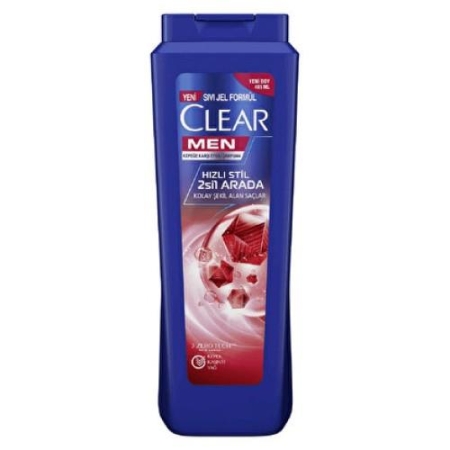 Clear Men Kepeğe Karşı Etkili Şampuan Hızlı Stil 2'si 1 Arada Kolay Şekil Alan Saçlar 485 ml - 1