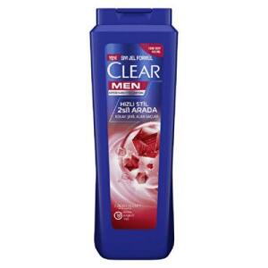 Clear Men Kepeğe Karşı Etkili Şampuan Hızlı Stil 2'si 1 Arada Kolay Şekil Alan Saçlar 485 ml - Clear