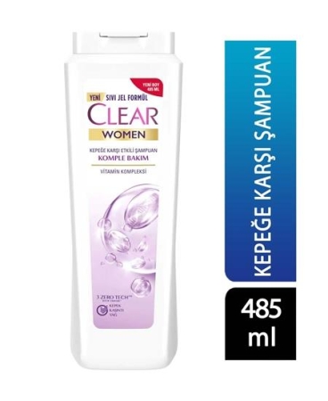 Clear Women Kepeğe Karşı Etkili Şampuan Komple Bakım 485 ml - 1