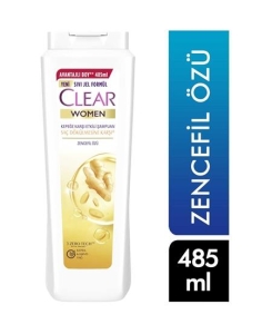 Clear Women Kepeğe Karşı Etkili Şampuan Saç Dökülmesine Karşı Zencefil Özü 485 ml - Clear