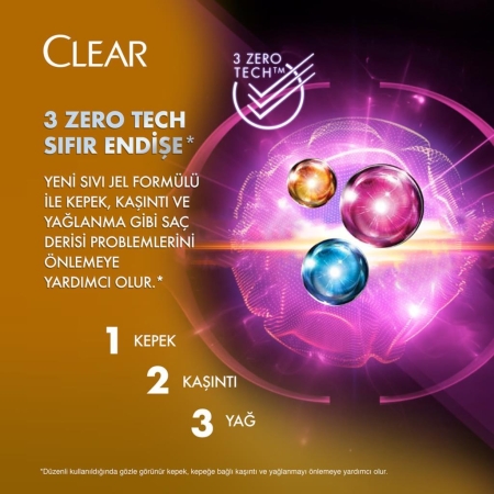 Clear Women Kepeğe Karşı Etkili Şampuan Saç Dökülmesine Karşı Zencefil Özü 485 ml+185 ml - 3