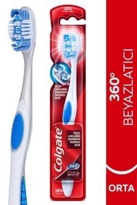 Colgate - Colgate 360 Visible White Beyazlatıcı Orta Diş Fırçası