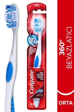 Colgate 360 Visible White Beyazlatıcı Orta Diş Fırçası