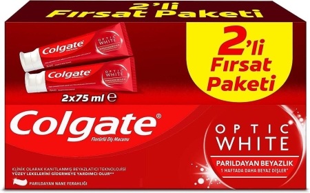 Colgate Optic White Parıldayan Beyazlık 2'li Diş Macunu 75ml - 1