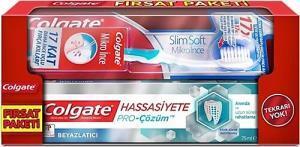 Colgate Pro Çözüm Anında Rahatlama 75 ml Slim Soft Diş Fırça Seti - Colgate