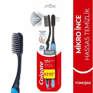 Colgate - Colgate Slim Soft Charconal Diş Fırçası 2li