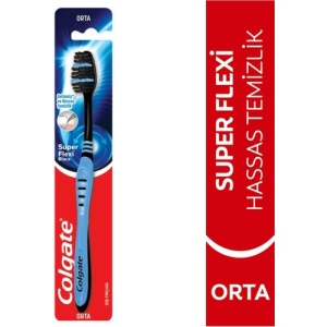 Colgate - Colgate Super Flexi Siyah Diş Fırçası Orta Hassas Temizlik