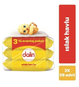 Dalin Islak Havlu 3x56' lı Paket - Dalin