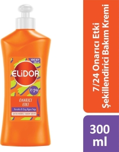 Elidor 7/24 Onarıcı Etkili Şekillendirici Bakım Kremi 300 ml Keratin&Çay Ağacı Yağı - Elidor