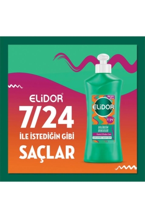 Elidor 7/24 Belirgin Bukleler Şekillendirici Bakım Kremi 265 ml Elastin&Badem Sütü