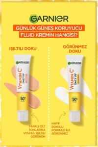 Garnier C Vitamini Parlak Günlük Güneş Koruyucu Görünmez Doku 40ml - 6