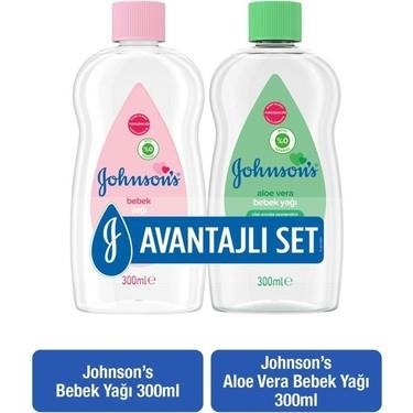 Johnson's Baby Pembe Yağ 300 ml+Yeşil Yağ 300 ml - 1