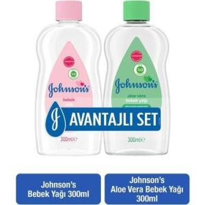 Johnson's Baby Pembe Yağ 300 ml+Yeşil Yağ 300 ml - Johnson's