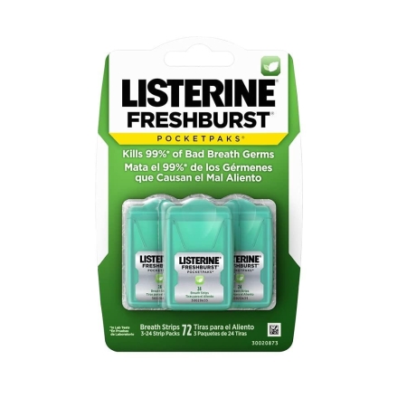 Listerine FreshBurst PocketPaks 3lü (72 Yaprak) - 1