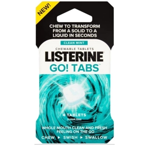 Listerine - Listerine Go! Tabs Clean Mint Çiğneme Tableti 4lü