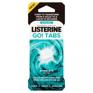 Listerine Go! Tabs Clean Mint Çiğneme Tableti 8li - Listerine