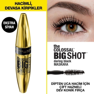 Maybelline New York The Colossal Big Shot Daring Black Maskara - Ekstra Siyah - 2