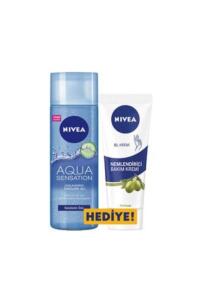 Nivea Aqua Sensation Canlandırıcı Yüz Temizleme Jeli 200 ml + El Kremi 75ml - Nivea