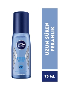 Nivea - Nivea Men Deo Pump Sprey Fresh Active 75 ml Erkek