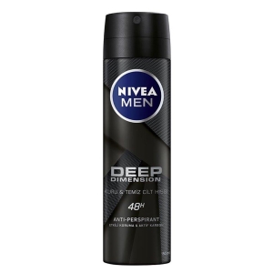 Nivea - Nivea Men Deo Sprey Deep Dimension Aktif Karbon 150 ml Erkek