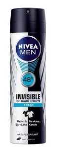 Nivea - Nivea Men Deo Sprey Invisible B&W Fresh 150 ml Erkek