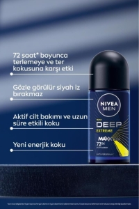 Nivea Men Roll-On Deep Extreme 50ml - Thumbnail