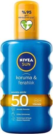 Nivea Sun Koruma & Ferahlık Suya Dayanıklı Transparan Güneş Spreyi SPF50 200 ml - 1