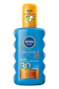 Nivea Sun SPF30 200 ml Koruma&Bronzluk Arttırıcı Güneş Spreyi - Nivea