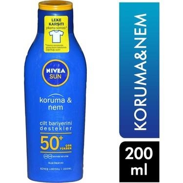 Nivea Sun SPF50+ 200 ml Koruma&Nem Güneş Sütü - 1