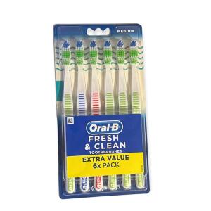 Oral-B Fresh and Clean Diş Fırçası Asorti Orta 6lı - 1