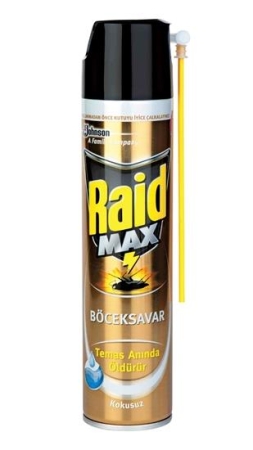 Raid Max Kokusuz Böceksavar Sprey 300 ml Hamamöceği, Karınca ve Örümcek Öldürücü - 1