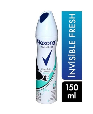 Rexona Women Deo 150 ml Invisible On Black+White Clothes Fresh 48h - 1