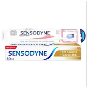 Sensodyne Tam Koruma+Beyazlatıcı 50ml+Diş Eti Bakımı Fırçası - Sensodyne