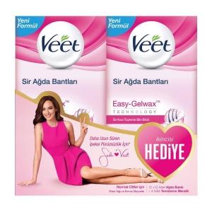 Veet Ağda Bandı 2x12li Normal Ciltler için Pembe - Veet