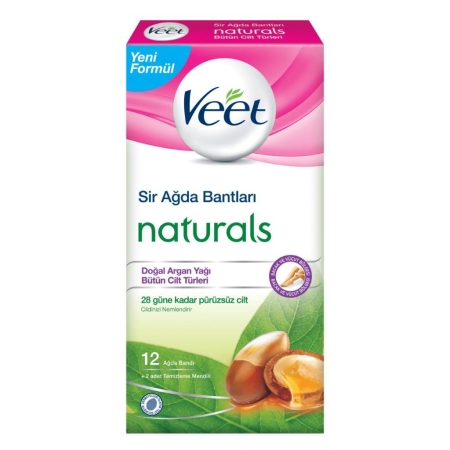 Veet Ağda Bandı Normal ve Kuru Ciltler için Shea Yağı 12li Naturals - 1