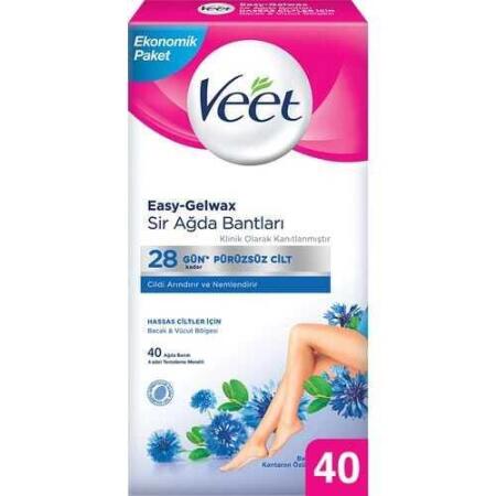 Veet Sir Ağda Bandı 40 lı Hassas Ciltler için - 1