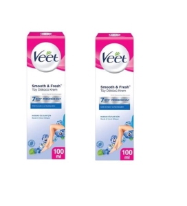 Veet - Veet Tüy Dökücü Krem Hassas Cilt 100 ml Mavi 2li Set