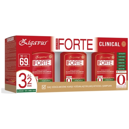 Zigavus Ultra Forte Clinical Kuru ve Normal Saçlar için Şampuanı 3Al2Öde - 1